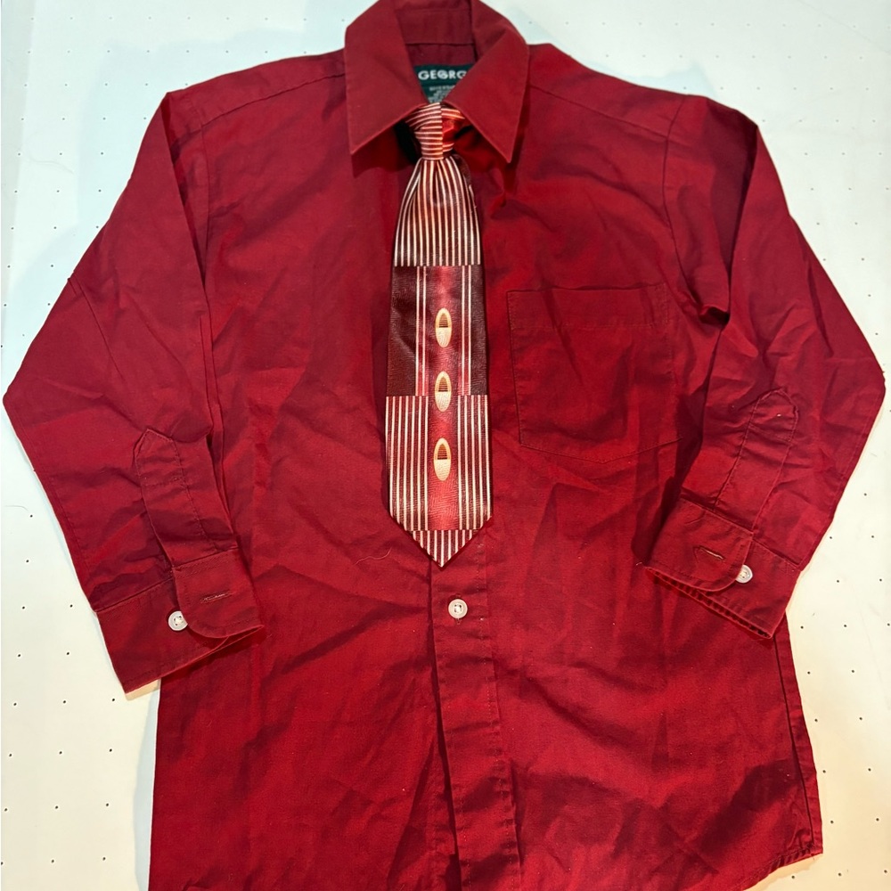 George Boy’s Deep Red Dress Shirt
